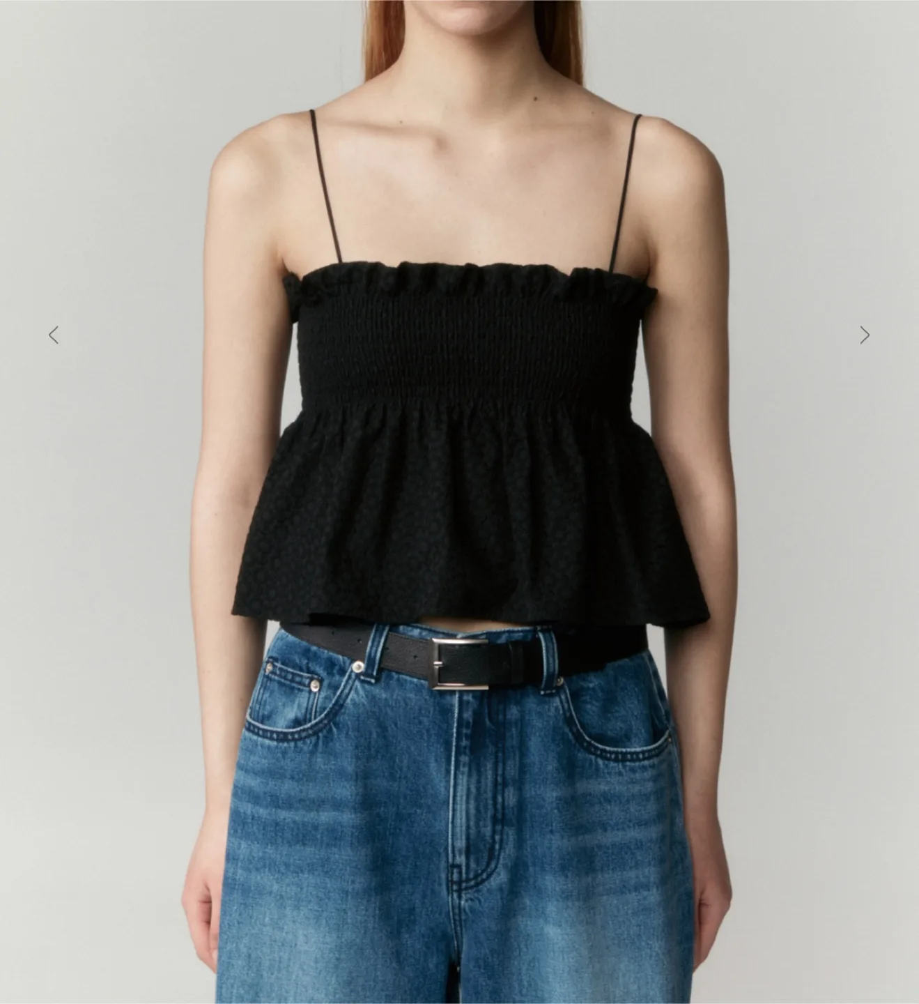 새상품) 버뮬라 스모킹 플레어 탑 S 버뮬라 슬리브리스