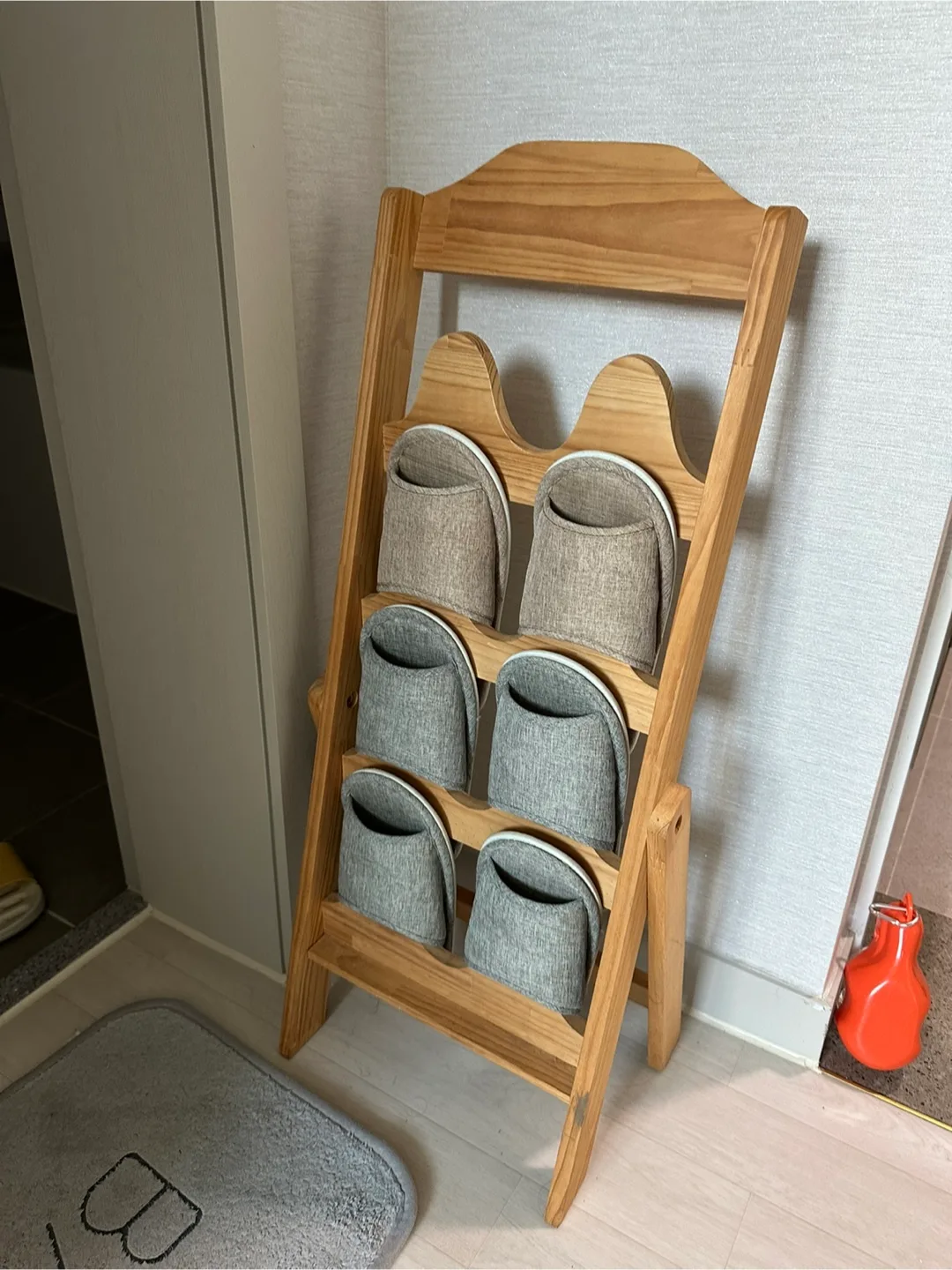 원목 슬리퍼 거치대