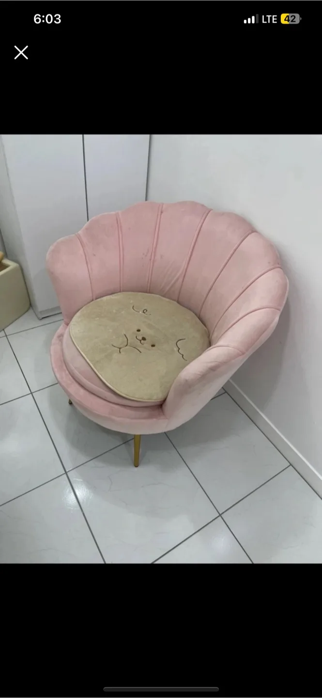 핑크 벨벳 쉘 의자 두개가격!!