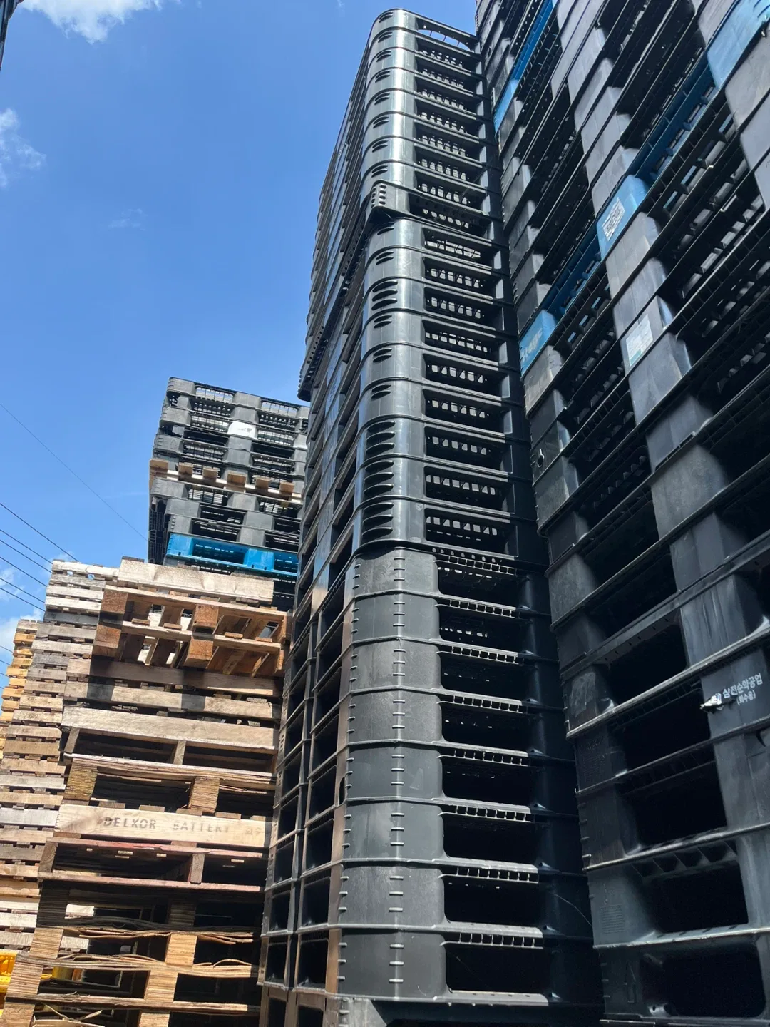 드럼통 적재용 특수 중량 플라스틱 파렛트 판매합니다