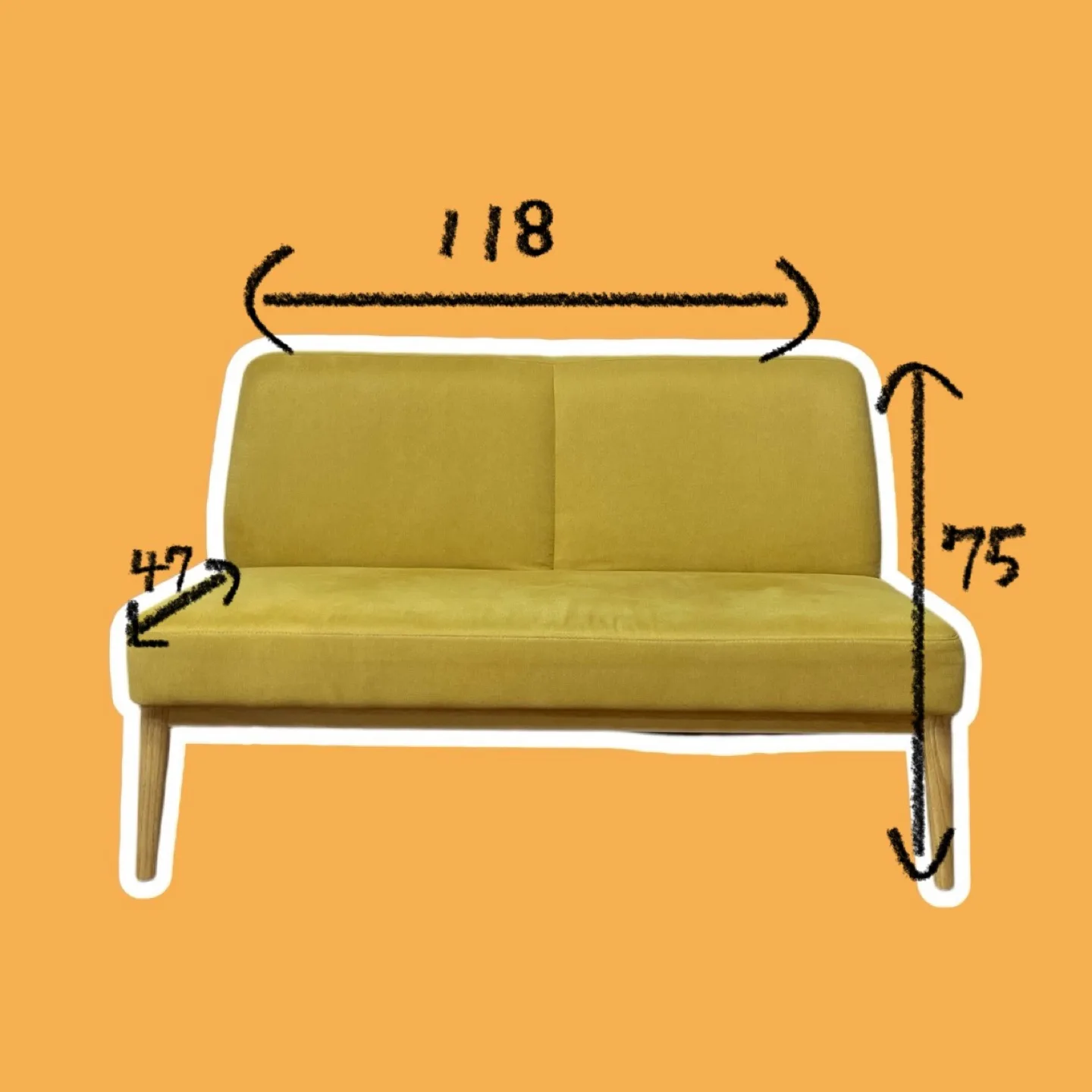 (중고) 현대리바트 렐루 리빙다이닝 2인 소파