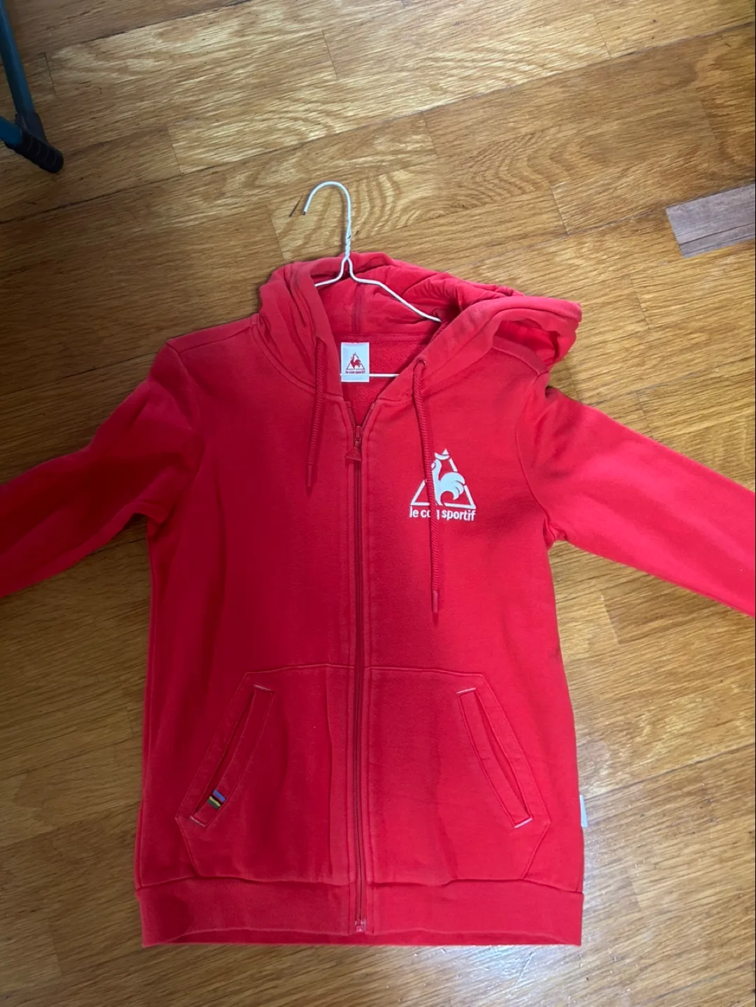 [중고] 르꼬끄 스포르티브 레드 후드집업 S