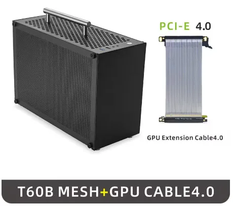 메탈피쉬 T60블랙 ITX PC케이스, GPU케이블4.0