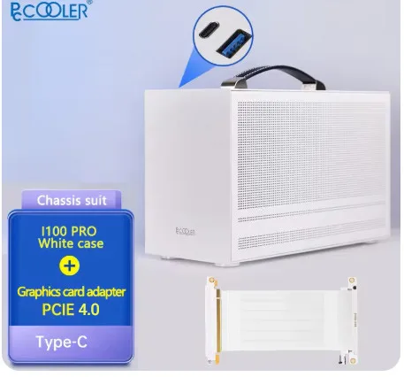 PCCOOLER i100 PRO MESH ITX PC케이스, GPU케이블4.0