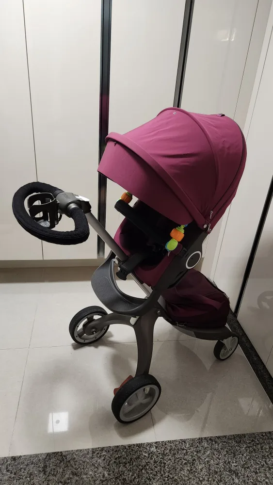 스토케 유모차 버건디 중고팔아요