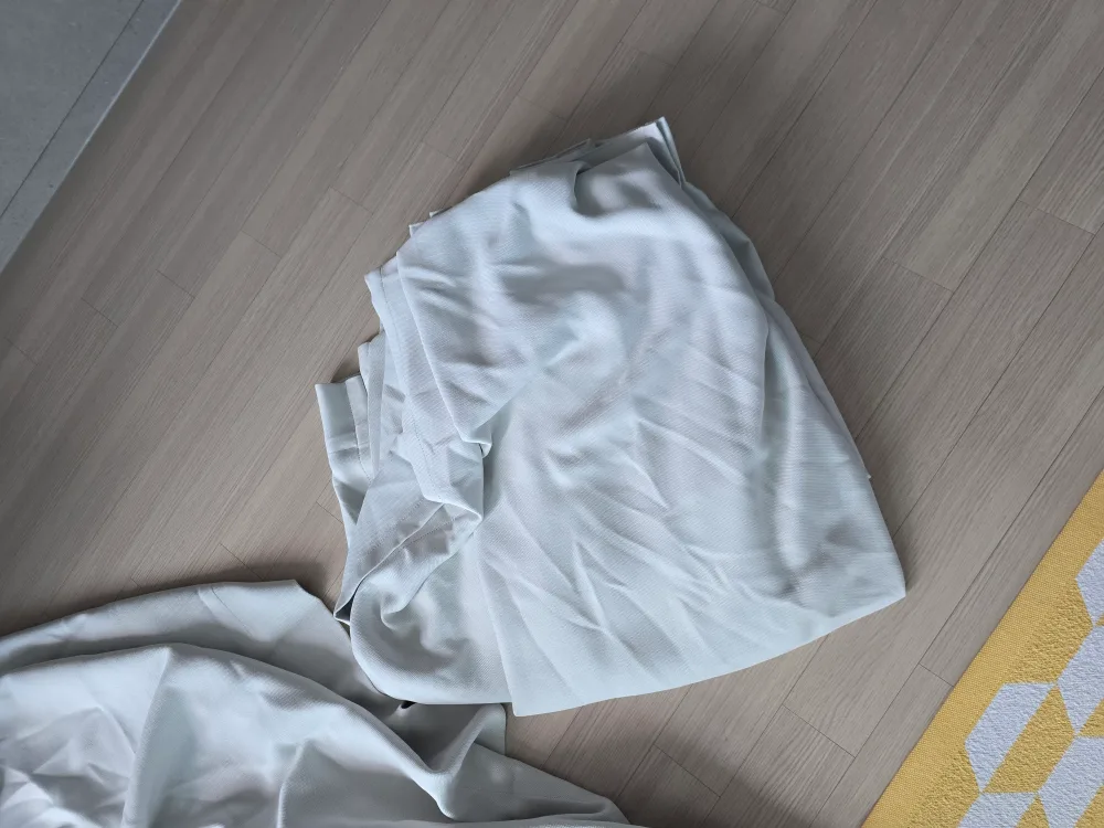 스노우 그레이 암막커튼(나비주름)