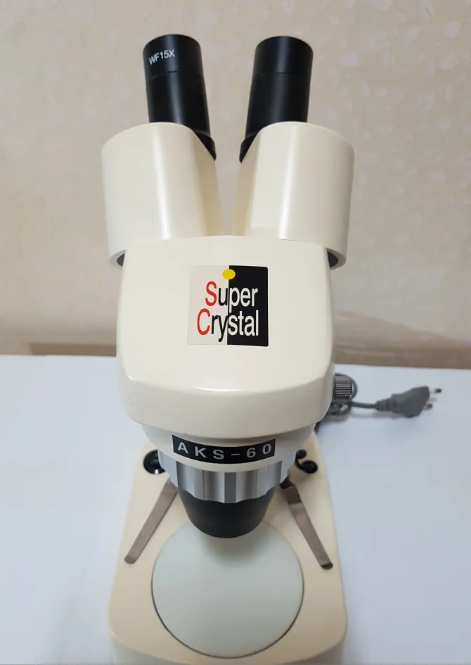 AKS-60 양안 실체 정밀 현미경 실체현미경 해부현미경 입체현미경 대물렌즈 접안렌즈 미세표본실체적관찰 자체광원