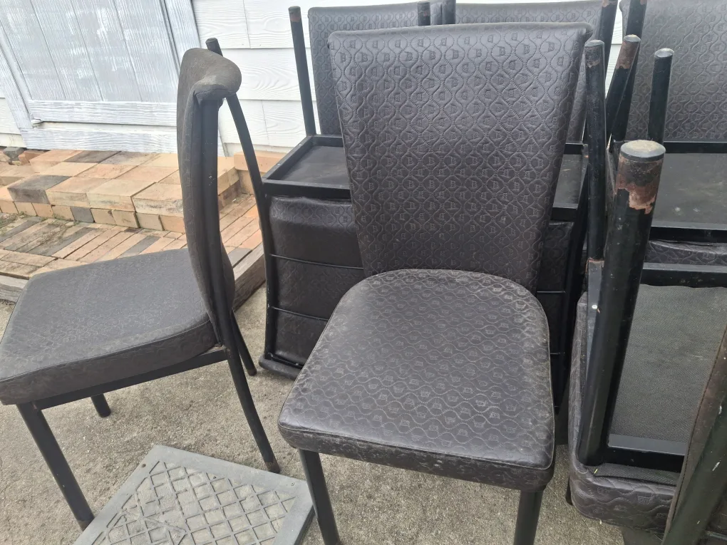 중고 의자 세트