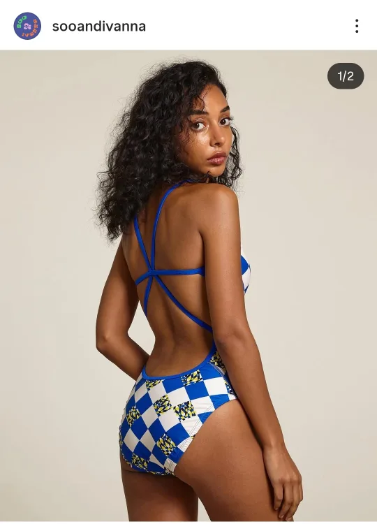 수앤이바나 팜비치블루 수영복 L 새상품