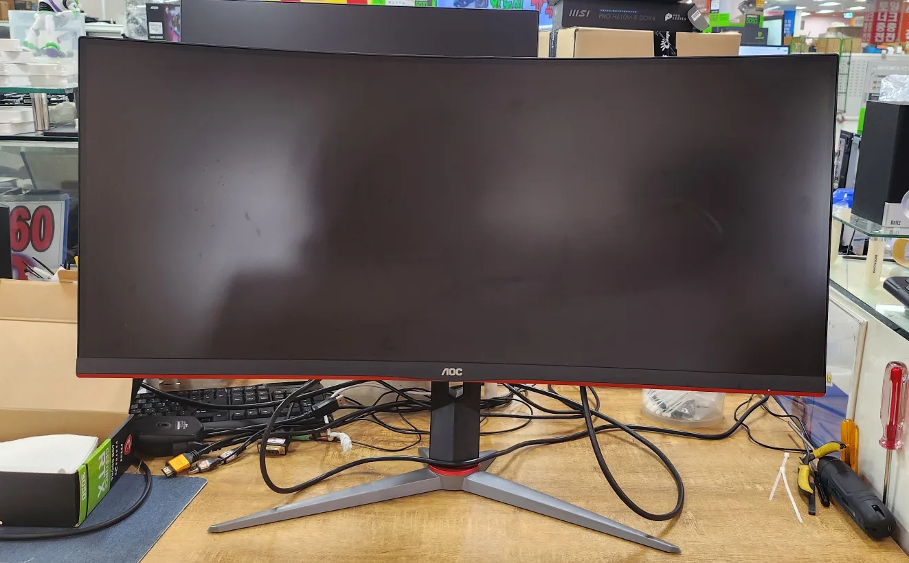 중고 AOC CU34G2X/61 커브드 모니터