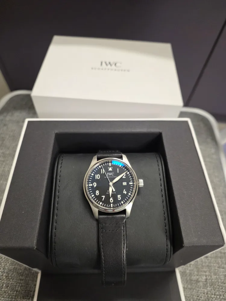 IWC 시계 마크 20 검판 가죽 초S급