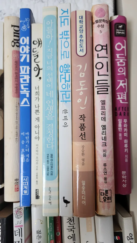 다양한 중고 도서 모음