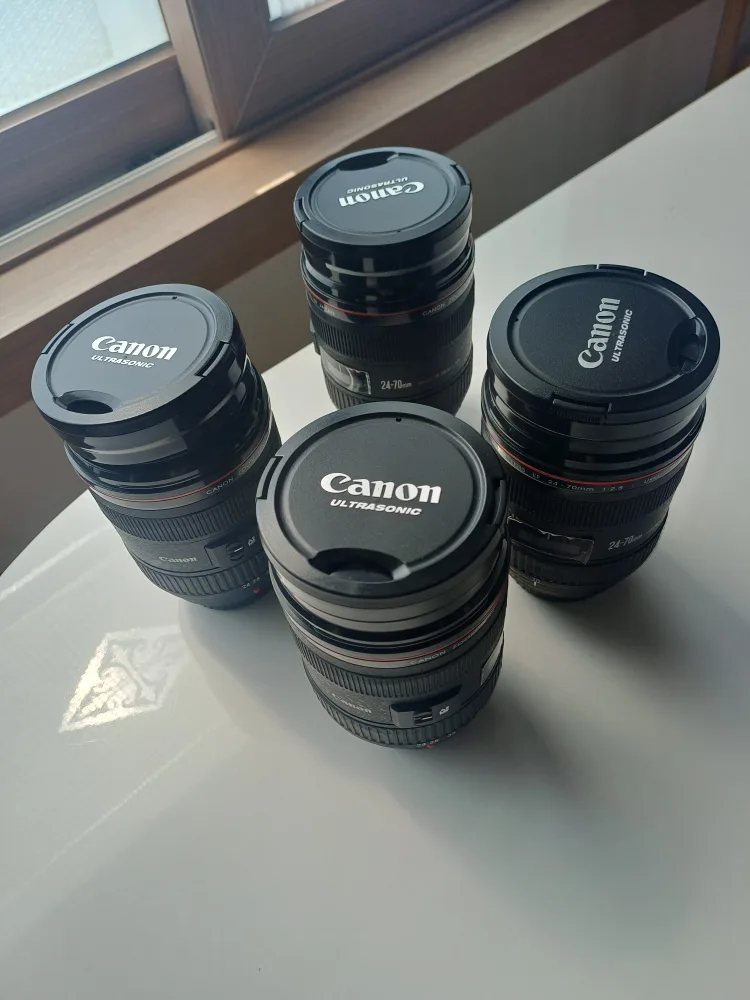 새상품 캐논 렌즈 텀블러 컵
