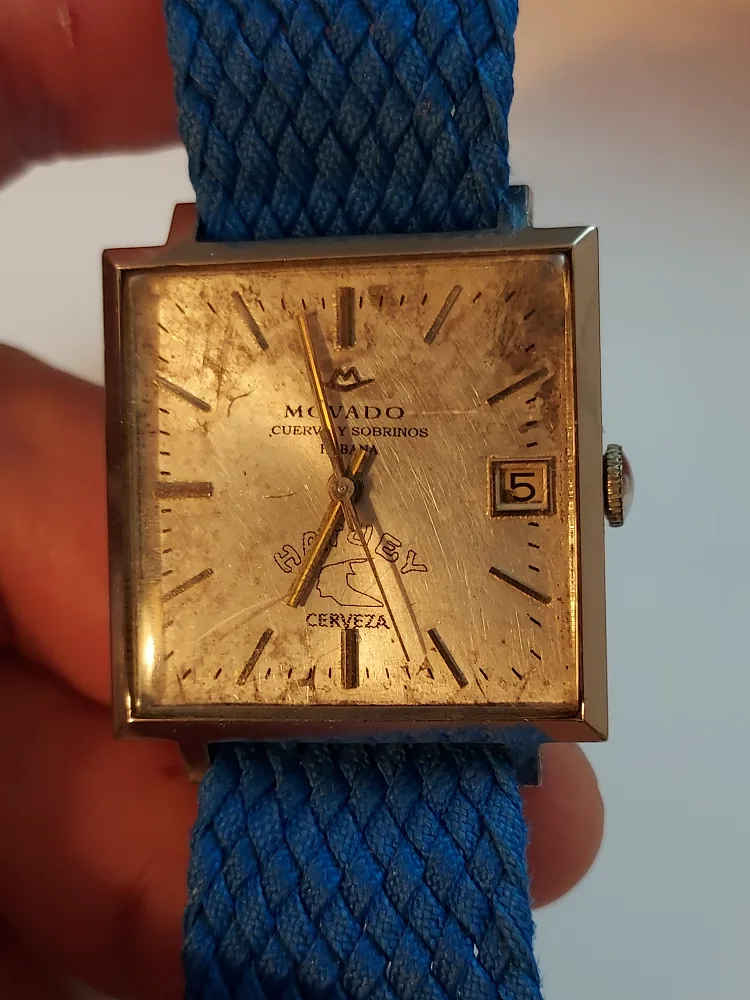 MOVADO x Cuervo y Sobrinos x Hatuey beer 쓰리콤보 코라보 빈티지 탱크시계