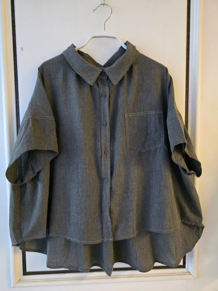 그레이 린넨 셔츠