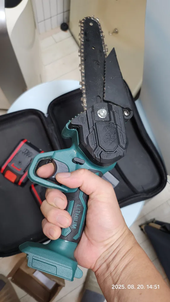 6인치 충전식 전기톱 체인톱 풀셋 중고