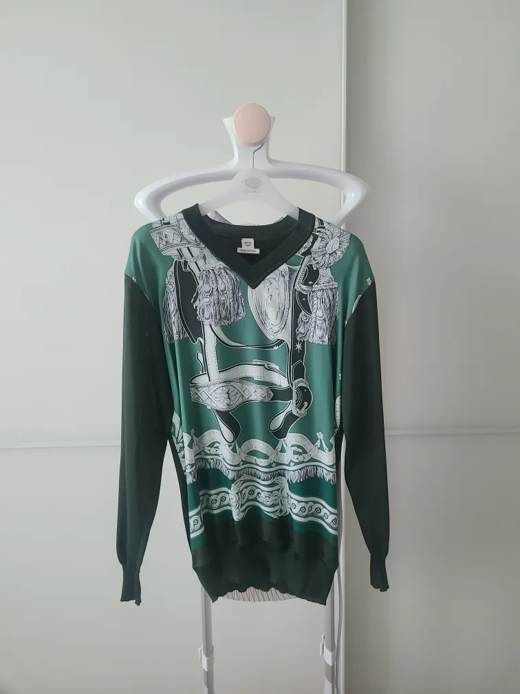 [중고 ]에르메스실크니트 브라우스