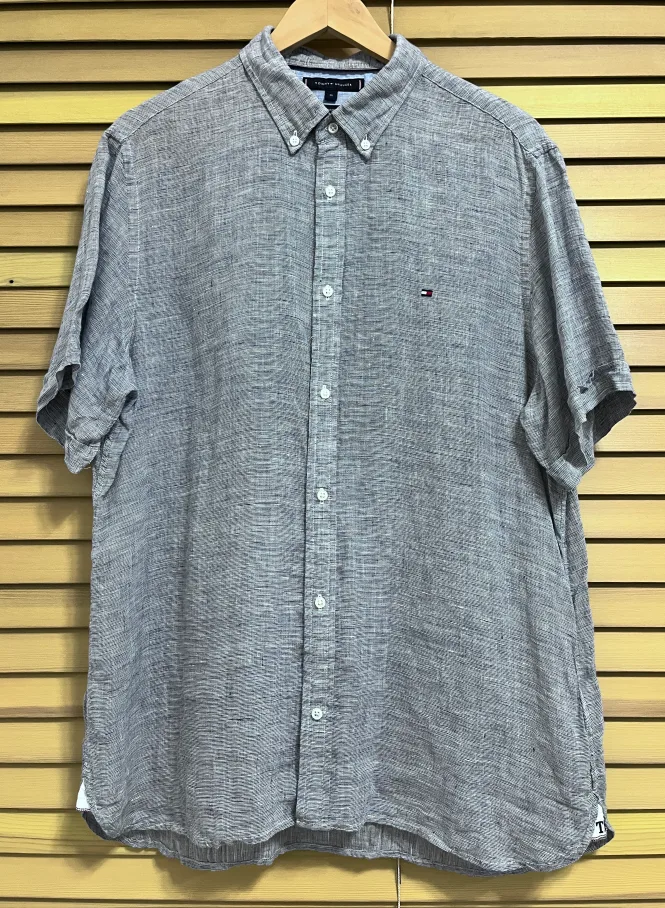 타미힐피거 남성 린넨반팔셔츠