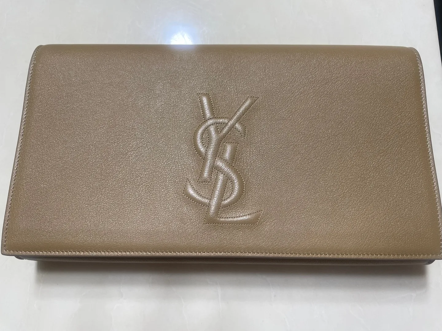 중고 입생로랑 YSL 브라운 벨드쥬르 클러치백