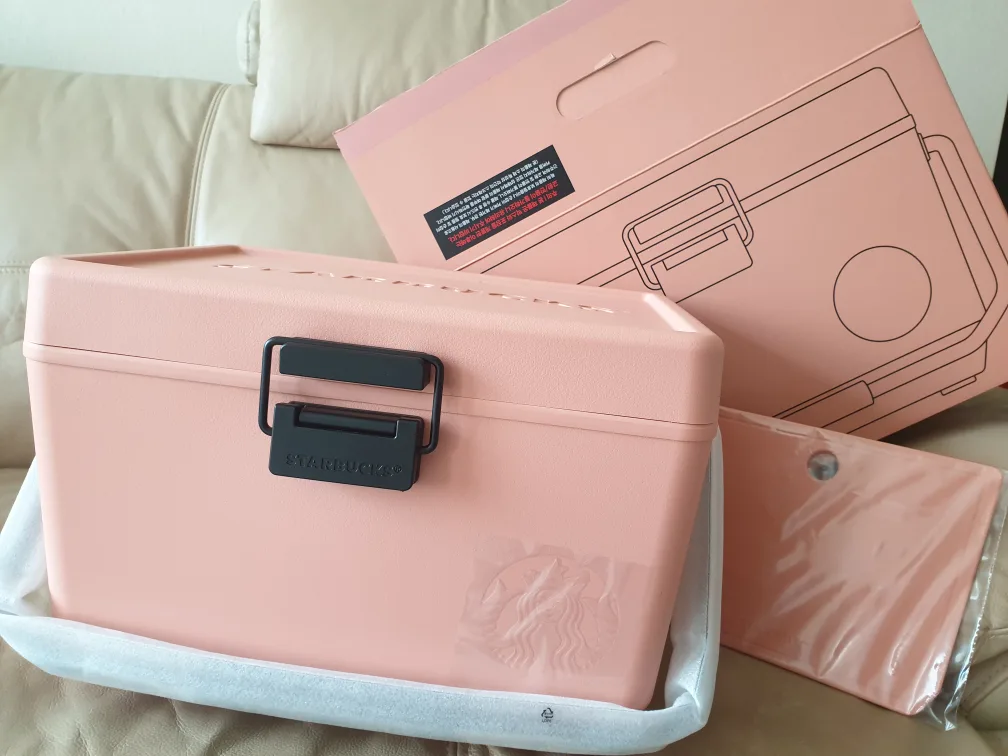 스타벅스 아이스박스 핑크(새제품, 박스미개봉)