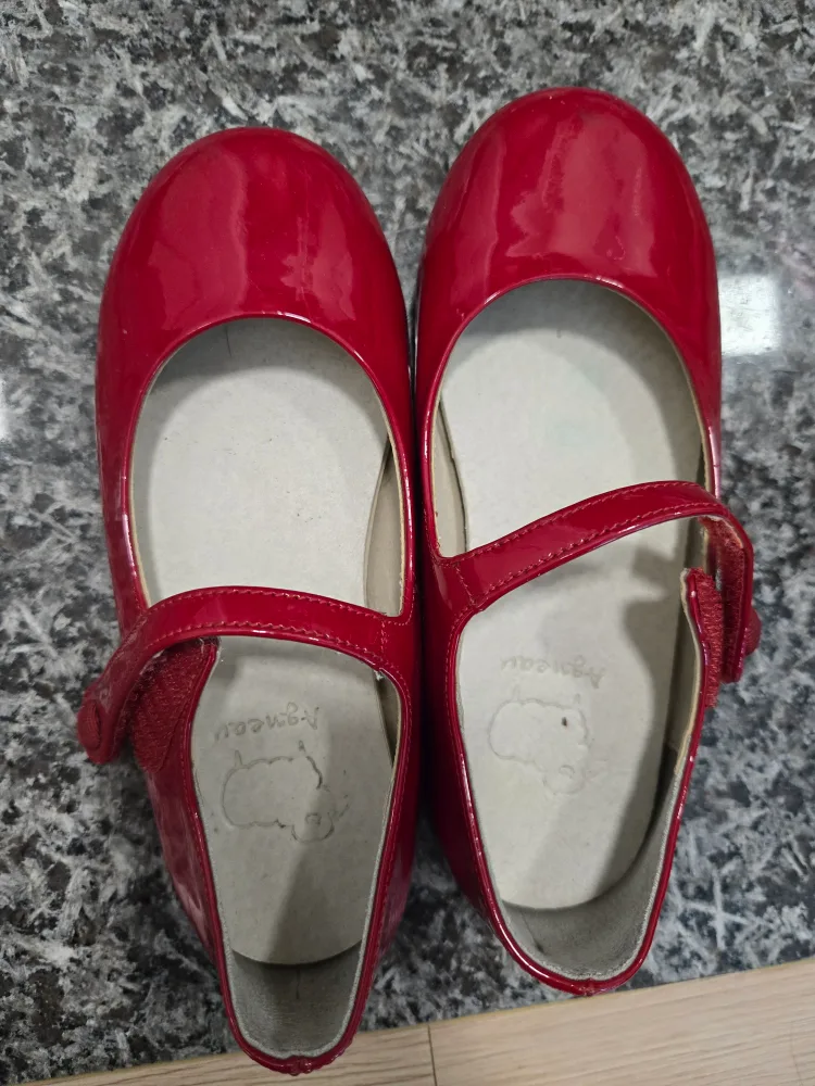 앙뉴 빨간색 유아 신발 (10)