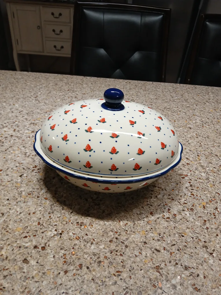 폴란드 도자기 캐서롤 덮밥