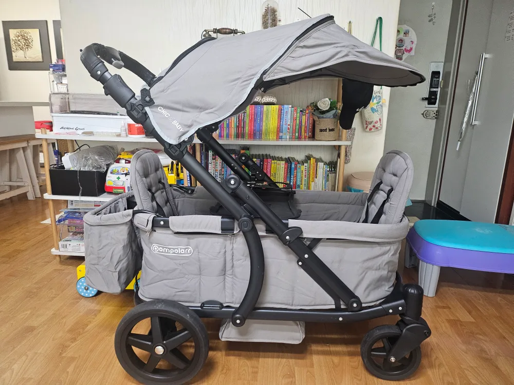 (폼포라 웨건)Chic4Baby 쌍둥이 유모차