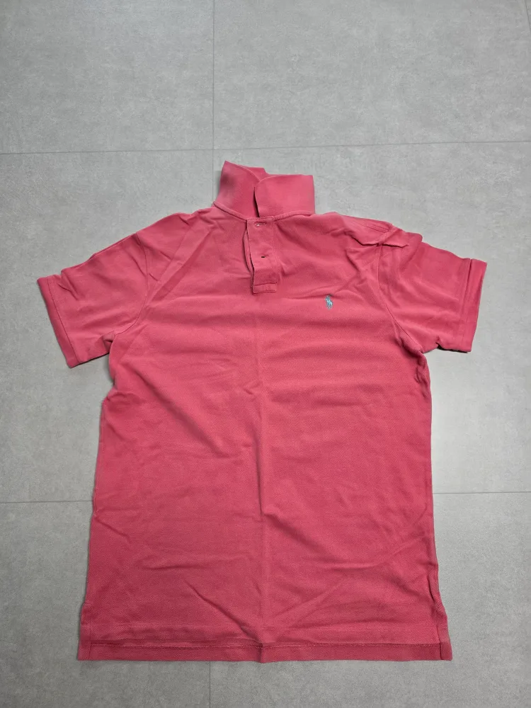 (중고판매)랄프로렌 남성 핑크 슬림핏 폴로셔츠