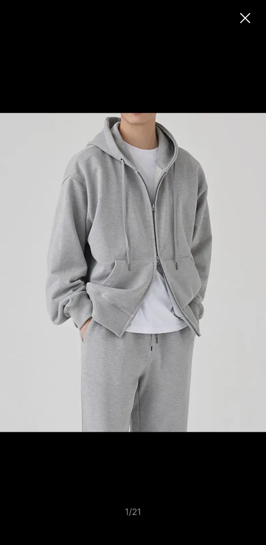 토피 2WAY 스웻 후드집업 XL사이즈 (새상품)