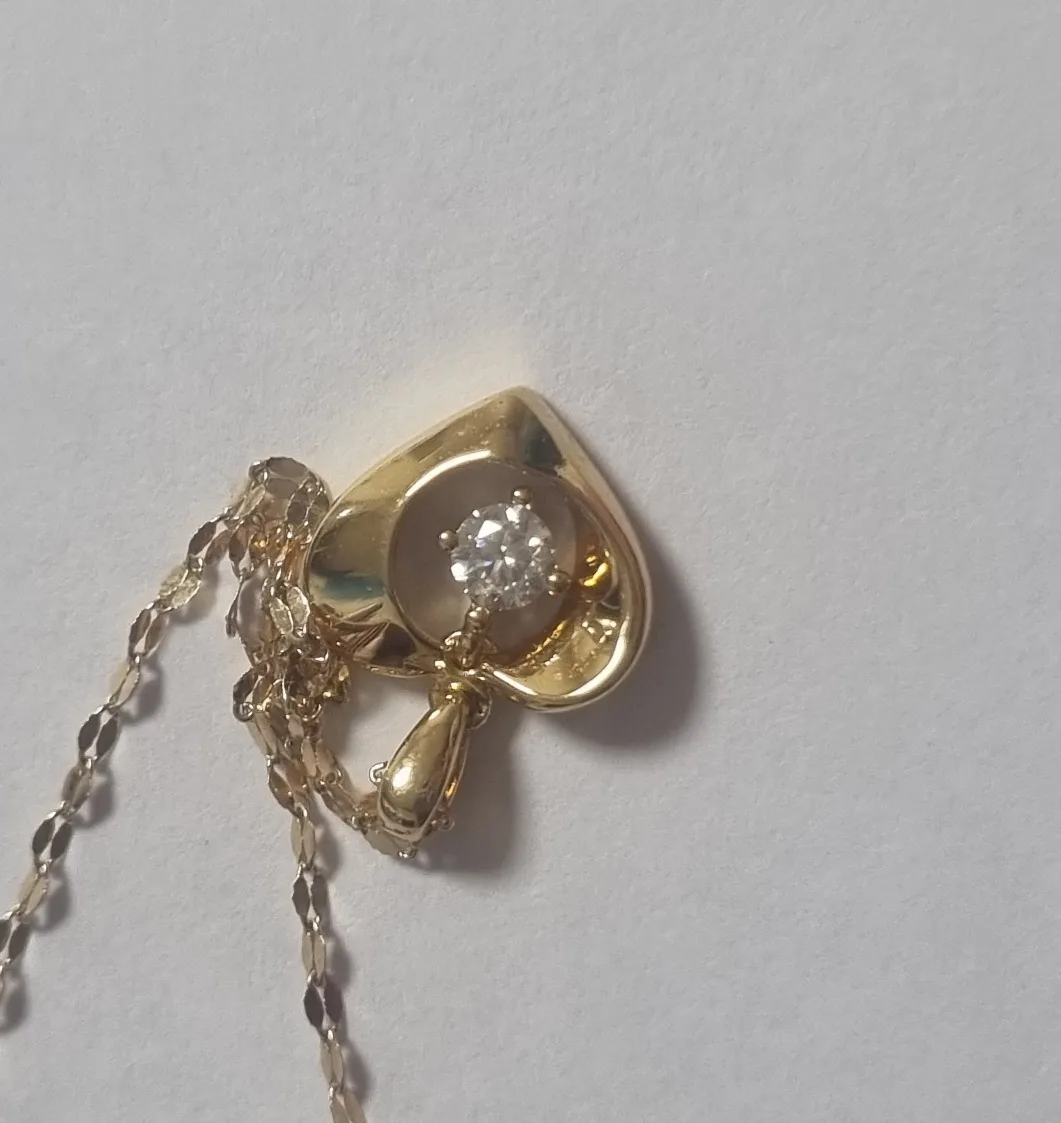 금 목걸이 다이아몬드 펜던트