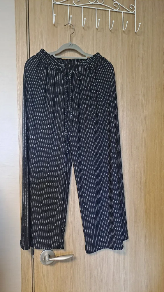 스트라이프 와이드 팬츠55~66(새상품)