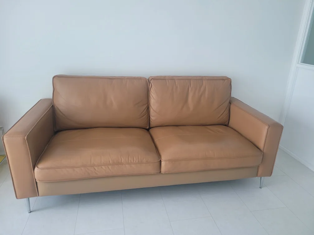 시스디자인 바움 가죽쇼파(3인)_중고