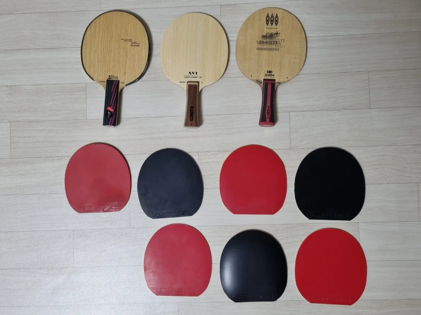 탁구 라켓, 중고러버 팝니다