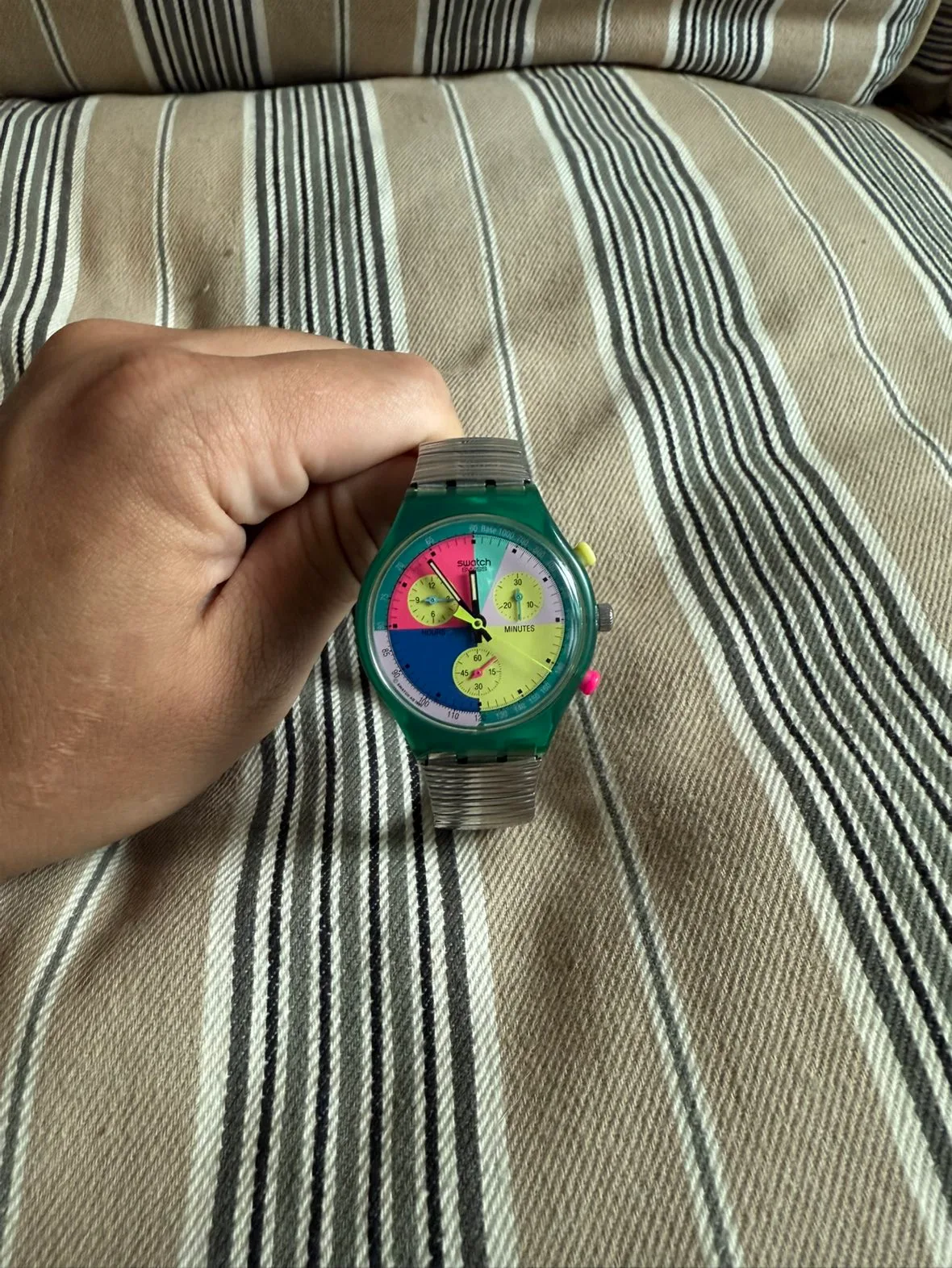 90년판 빈티지 스와치 크로노 시계