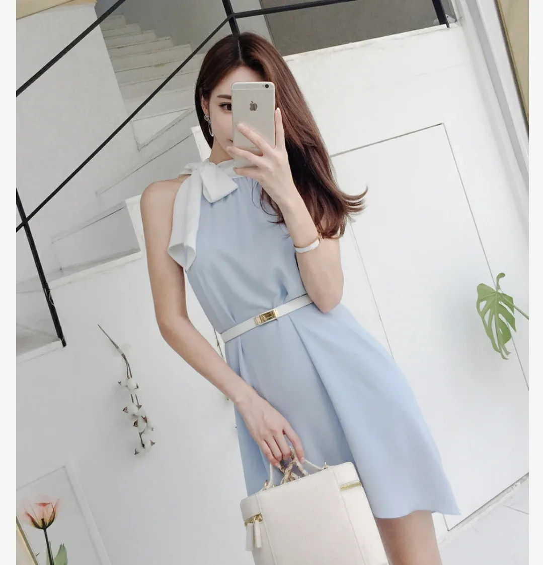 새상품 여리함을더하다 원피스 + 벨트 아이보리