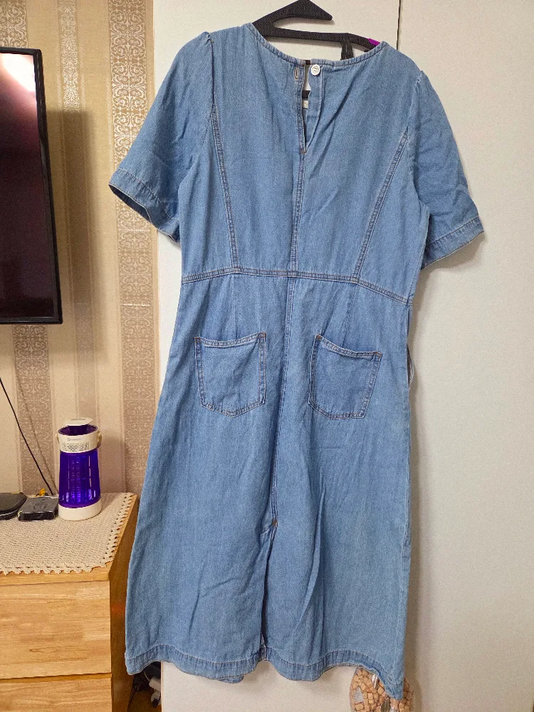 반팔 데님 원피스 55