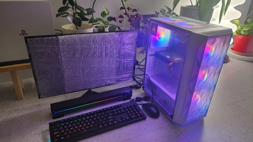 중고 화이트 PC 풀세트