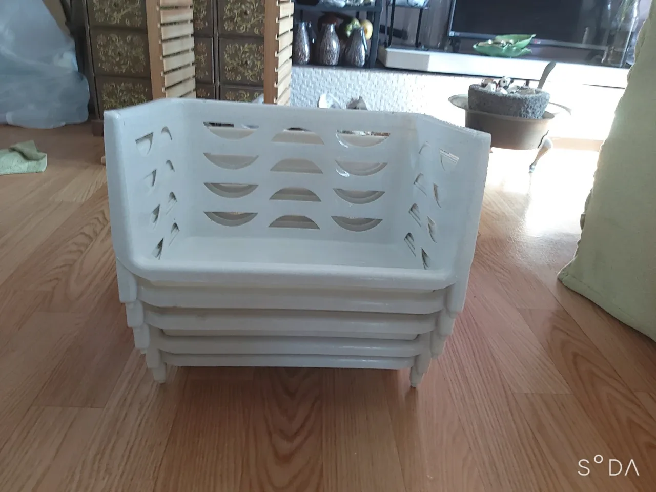 플라스틱 정리 바구니 세트