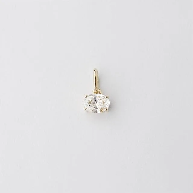 14k 옐로골드 랩다이아몬드 펜던트