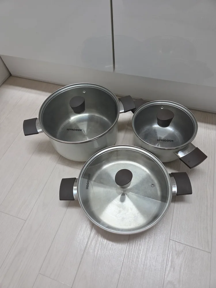 일괄) 러브쿡 냄비 3종세트