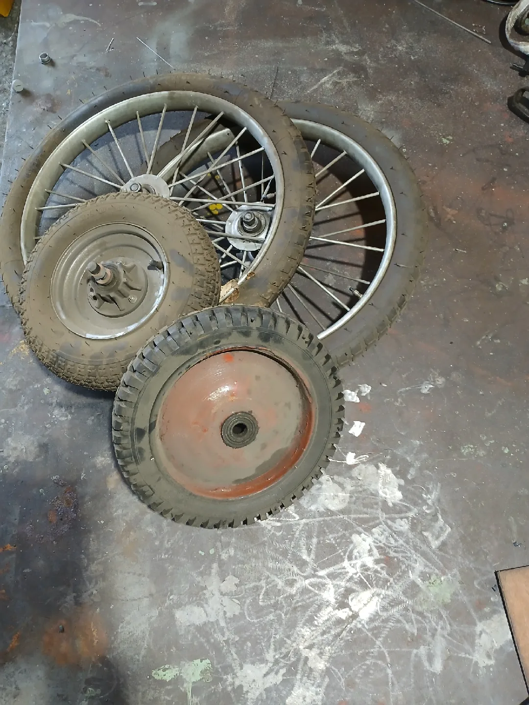 리어카 바퀴 4개