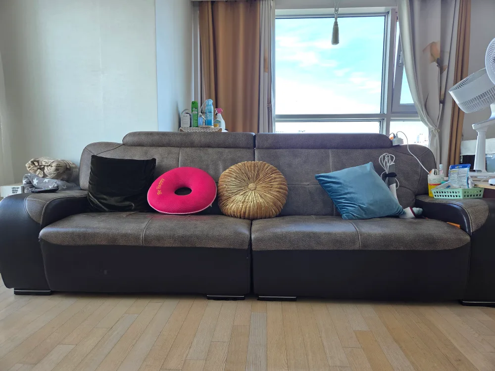 브라운&블랙 중고 소파