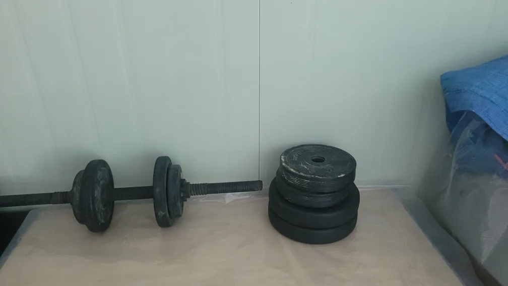 중고 아령 및 원판 세트