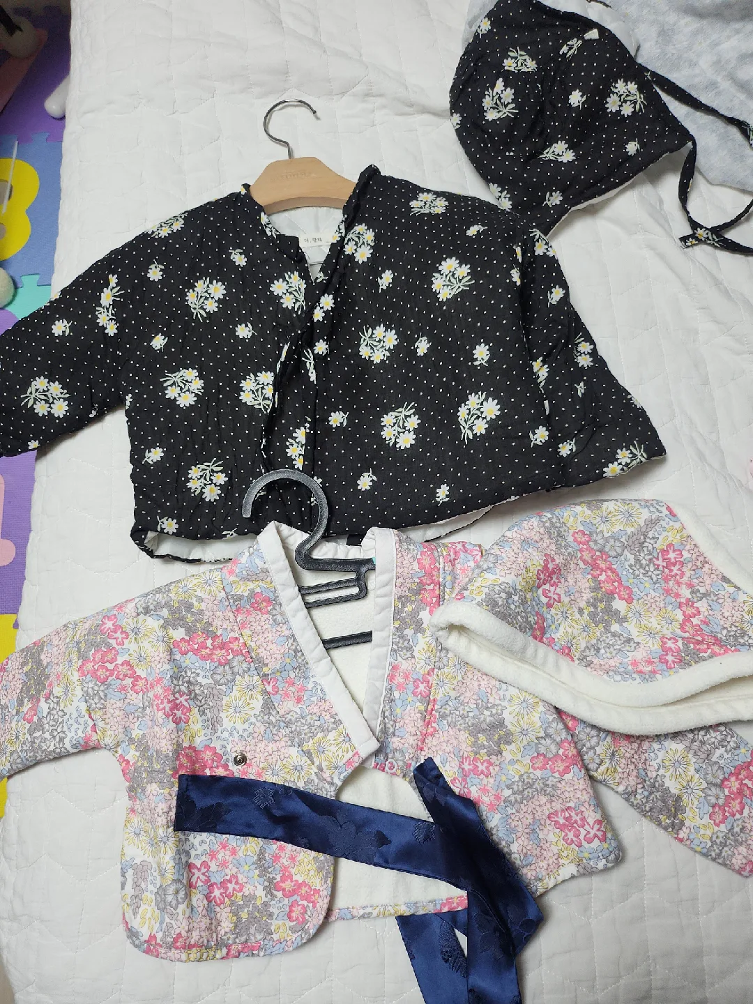 아기 한복저고리 모자