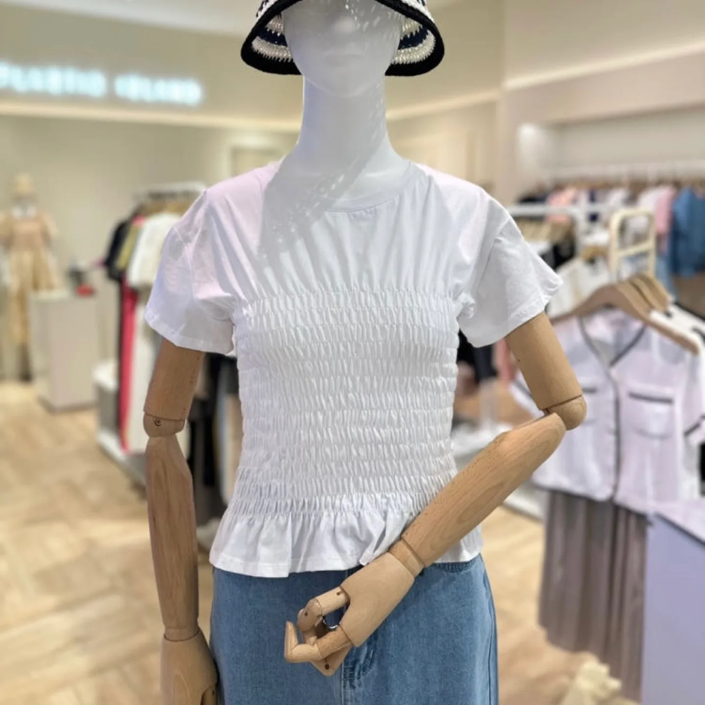 플라스틱아일랜드 스모킹 티셔츠 화이트 S