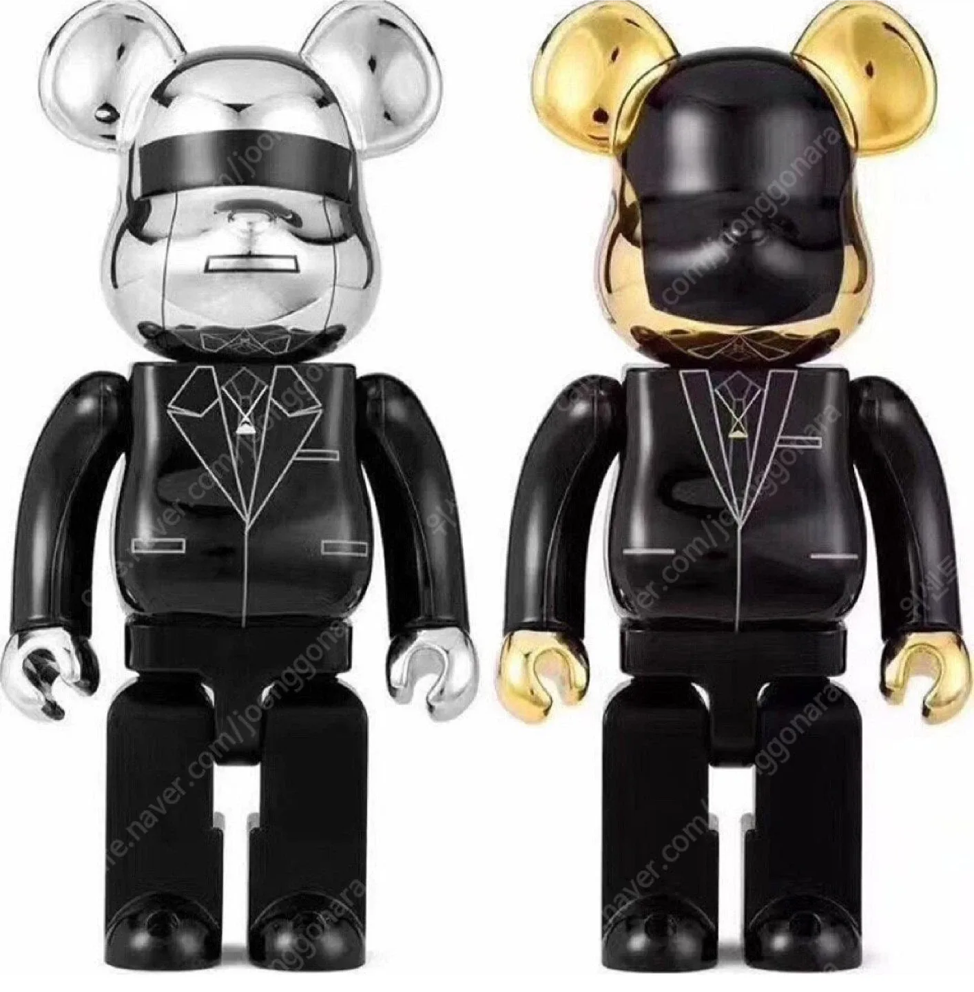 베어브릭 1000% 다프트펑크 + 400% 검정, 흰색 세트