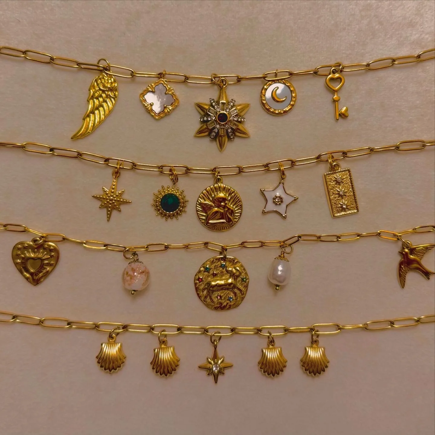 프랑스에서 사온 골드 펜던트 목걸이, 팔찌