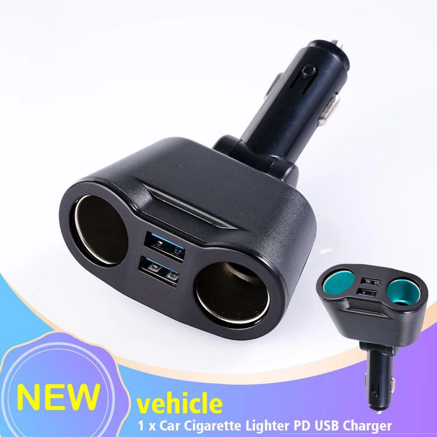 차량용 시거잭 멀티탭 충전기(미개봉/새상품)USB,PD,QC3.0,USB C,배터리 전압체크