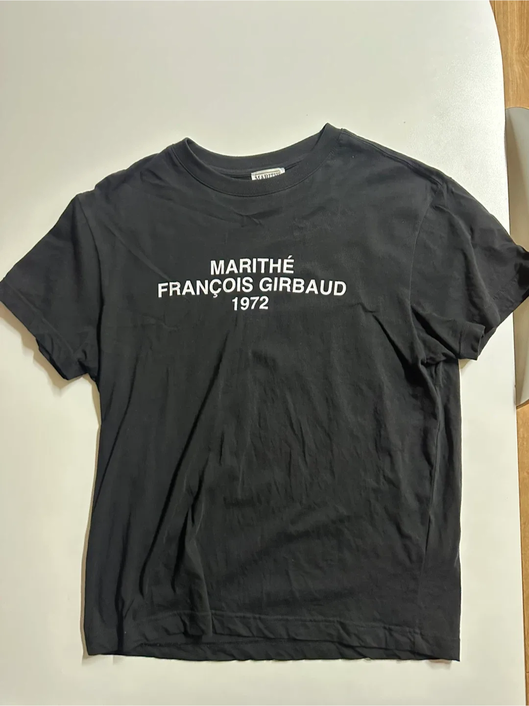 마리떼 프랑소와 저보 1972 블랙 반팔티