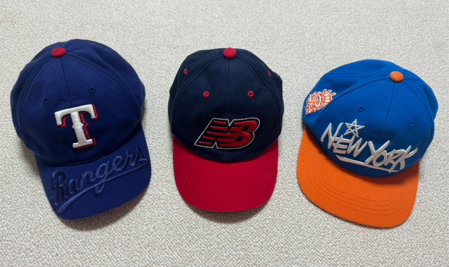 어린이 모자 3종 (레인저스, 뉴발란스, 뉴욕)